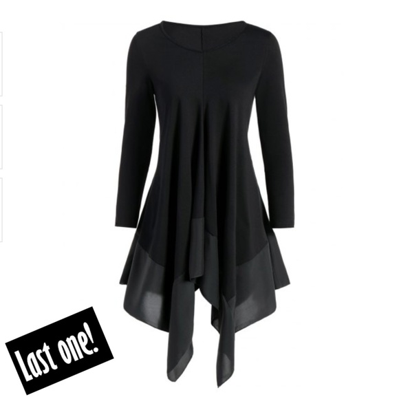 Tops - FLIRTY CHIC! ✨Asymmetric Handkerchief Shirt/Dress